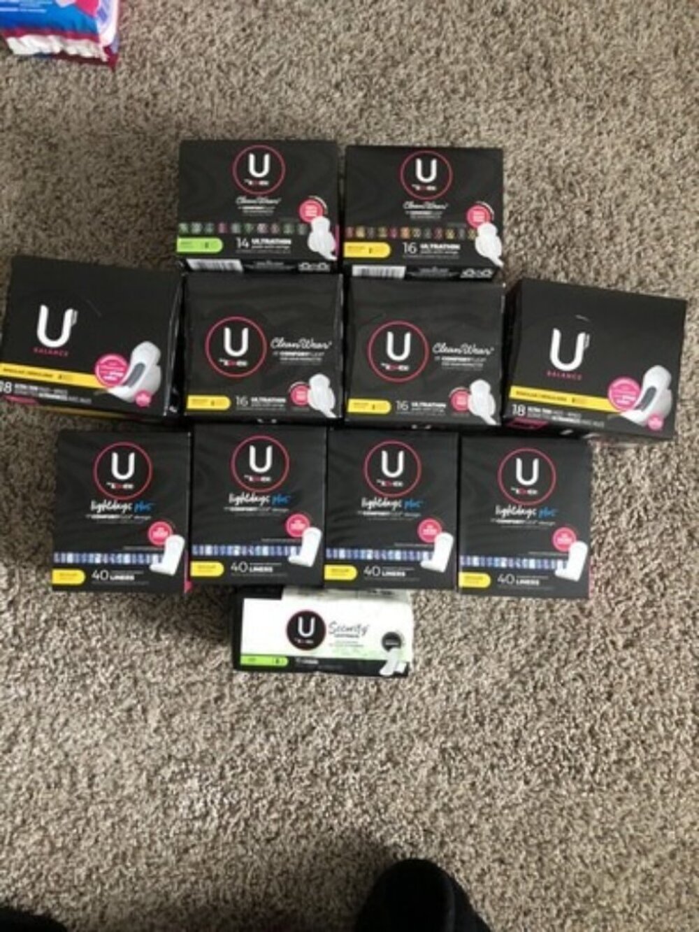 Mix Lot Of uby Kotex Balance Regular Ultra Thin Pads w/ Wings Liners Pads